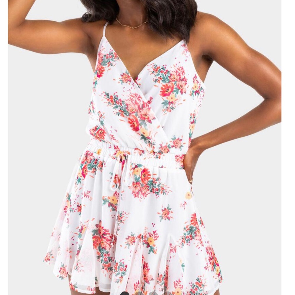 Francescas floral Godet romper